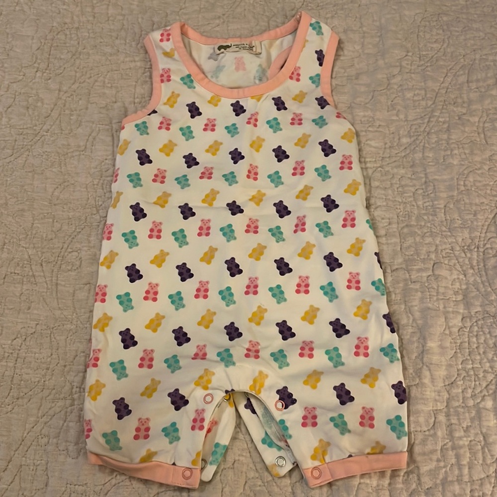 Monica & Andy Organic Cotton Racerback Romper Size 9-12 m